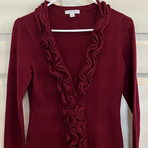 NEW YORK & CO ruffle trim sweater - Picture 3 of 7